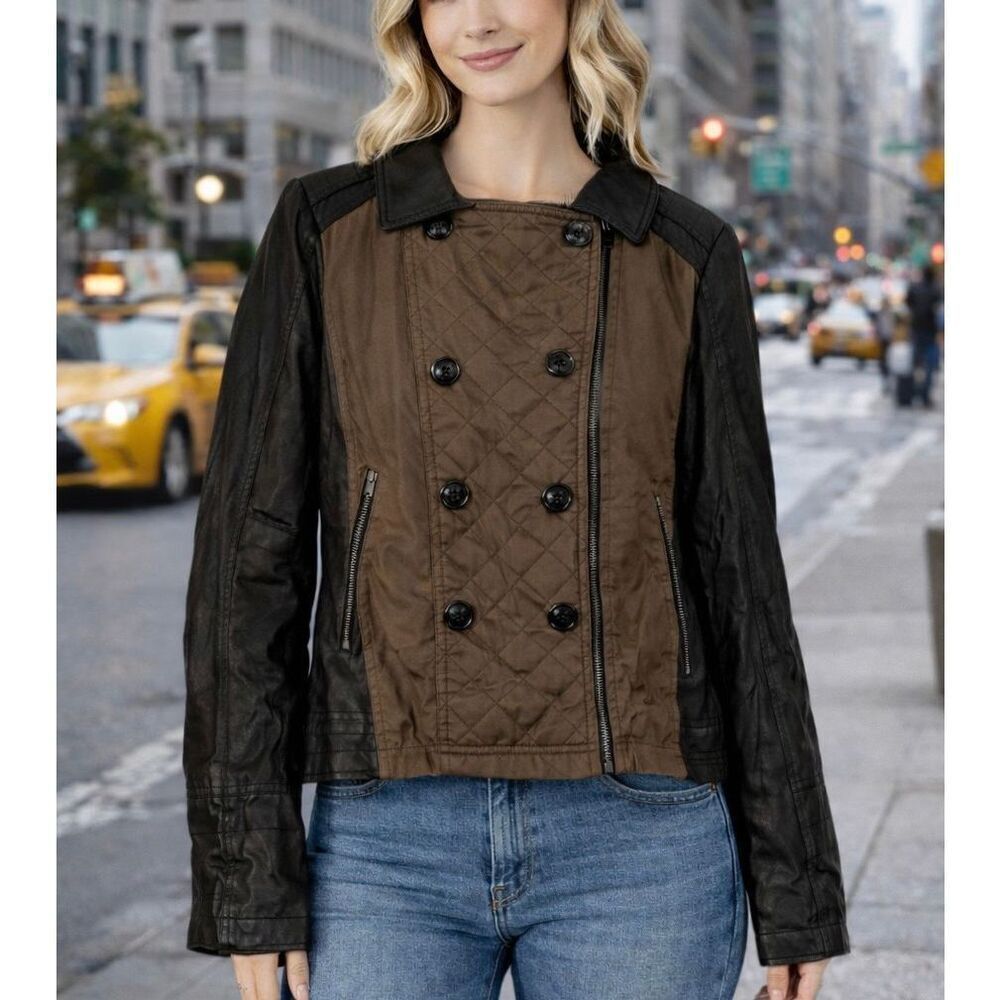 Mossimo NWT quilted faux leather moto jacket size large